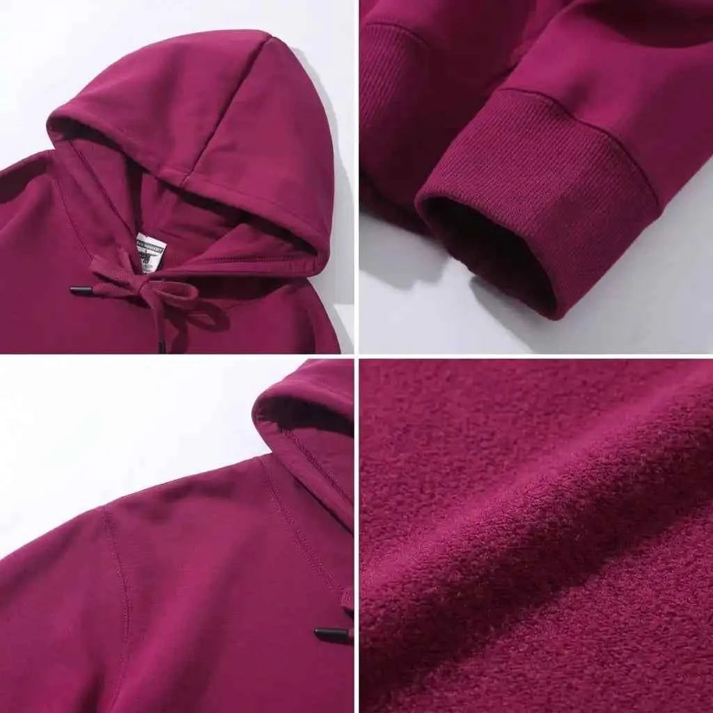 400g Silver Fox Fleece Pullover Hoodie | 6W588 Unisex Sweatshirt