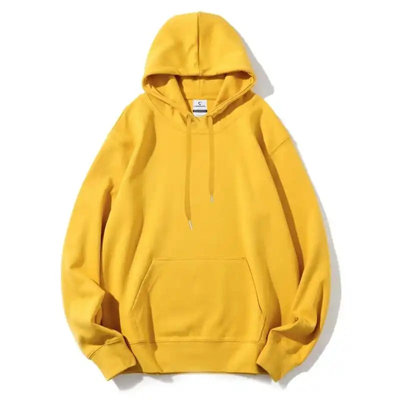 GingerYellow hoodie flat lay
