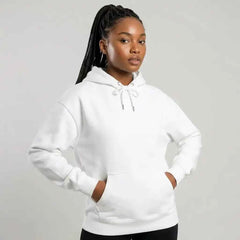 400g Silver Fox Fleece Pullover Hoodie | 6W588 Unisex Sweatshirt