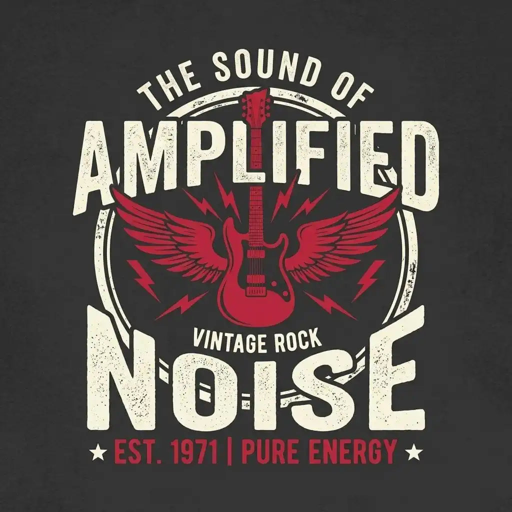 Sound of Amplified Noise - Vintage Guitar Wings T-Shirt