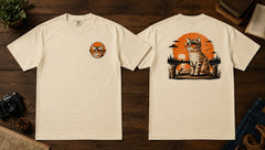 Cool Cat Sunset Retro Streetwear Graphic Apparel Collection