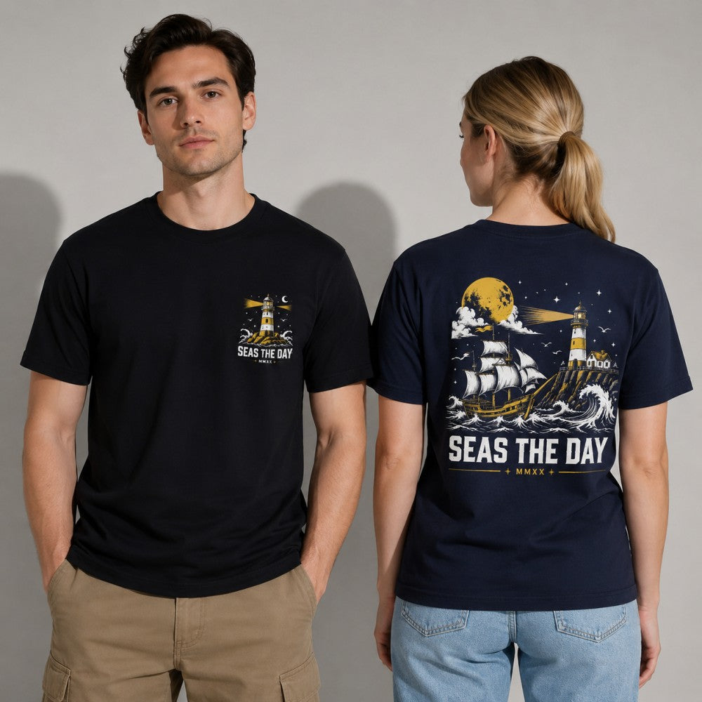 Seas the Day Vintage Nautical Graphic T-Shirts and Hoodies