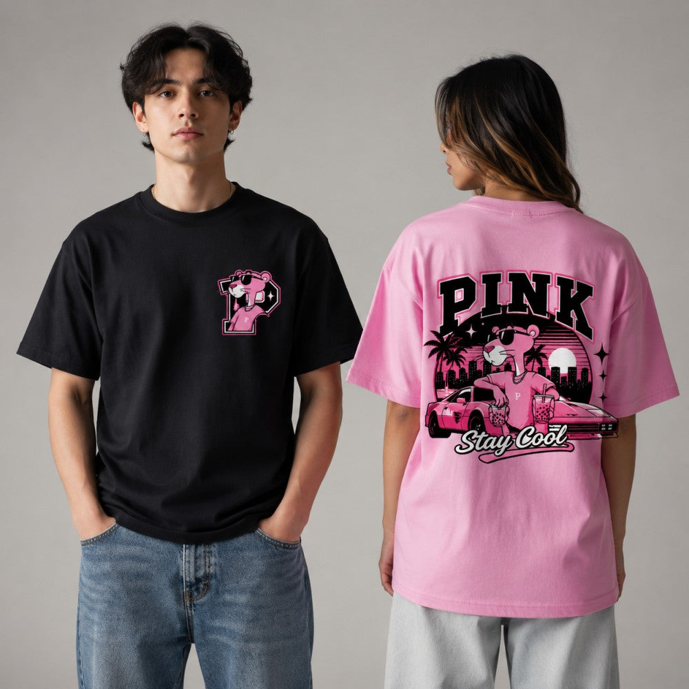Pink Panther Stay Cool Synthwave Graphic Hoodies and T-Shirts