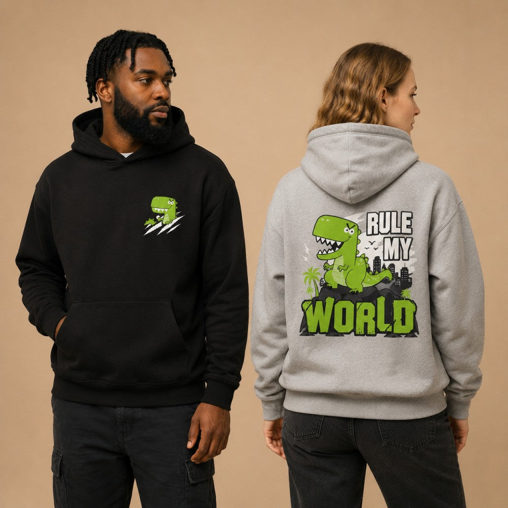 Dinosaur Rule My World Graphic T-Shirt and Hoodie Collection