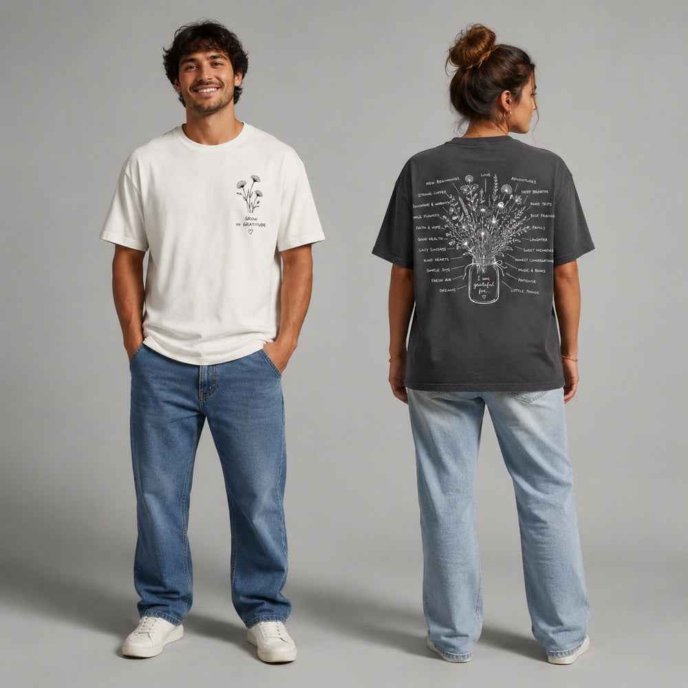 Grow in Gratitude Floral Graphic Apparel Collection