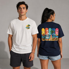 Beach Vibes Retro Surf Graphic Apparel Collection T-Shirts and Hoodies