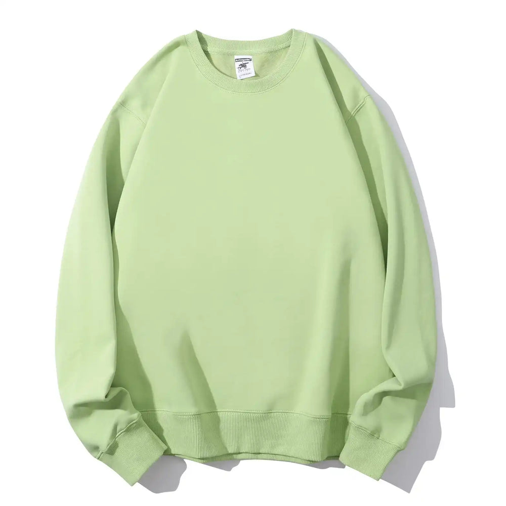 MatchaGreen crewneck flat lay