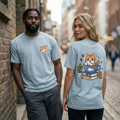 Cozy Teacup Cat Kawaii Graphic Apparel Collection (T-Shirts & Hoodies)
