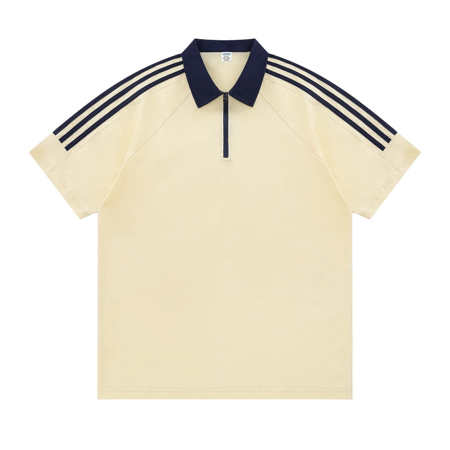 Custom Quarter-Zip Polo Shirt | 100% Cotton 3-Stripe Team Apparel