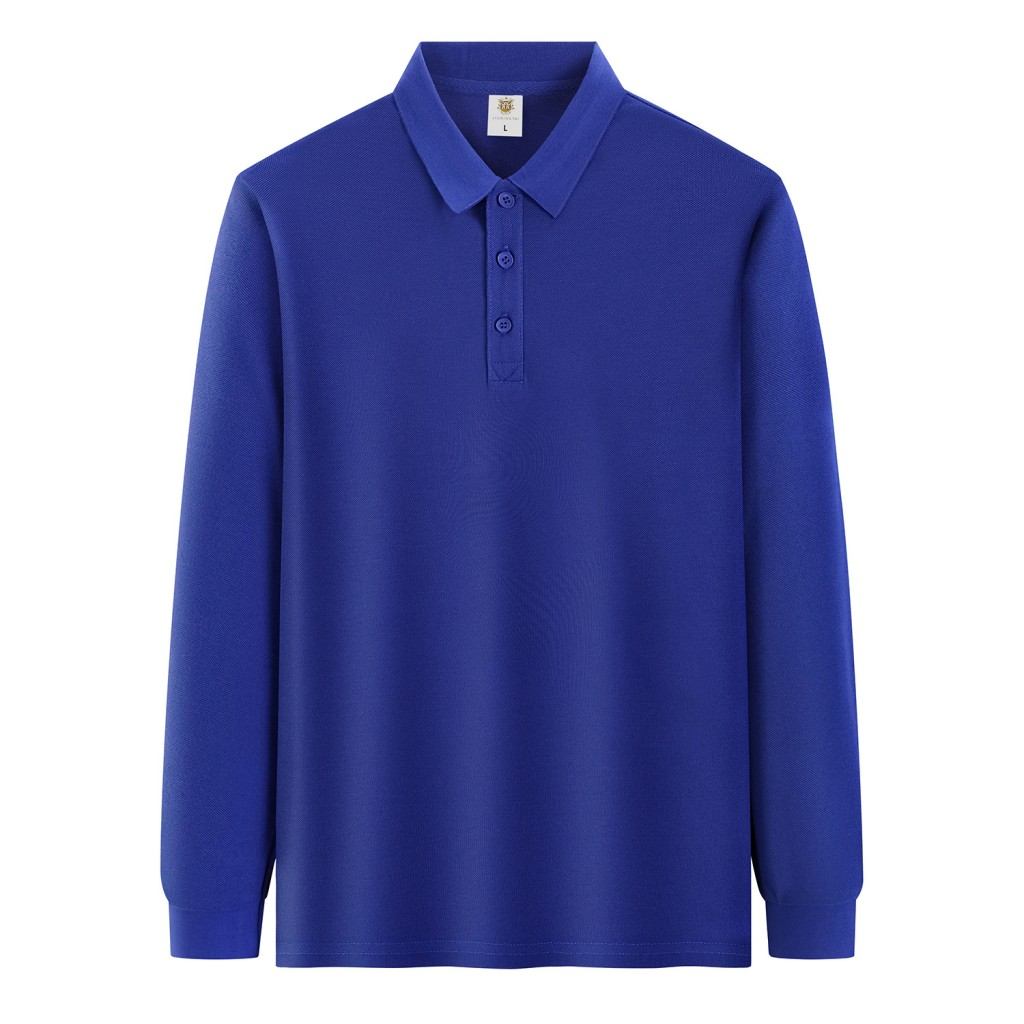 Custom 100% Cotton Long Sleeve Polo | Soft 280gsm Heavyweight Uniforms