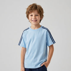 Kids 3-Stripe Ringer Tee | 200g Combed Cotton | Custom Team Apparel