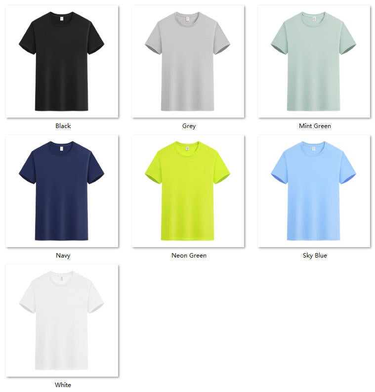 Camiseta personalizada de secado rápido de alto rendimiento | 100 % poliéster | Ropa de equipo y de trabajo Color Sheet