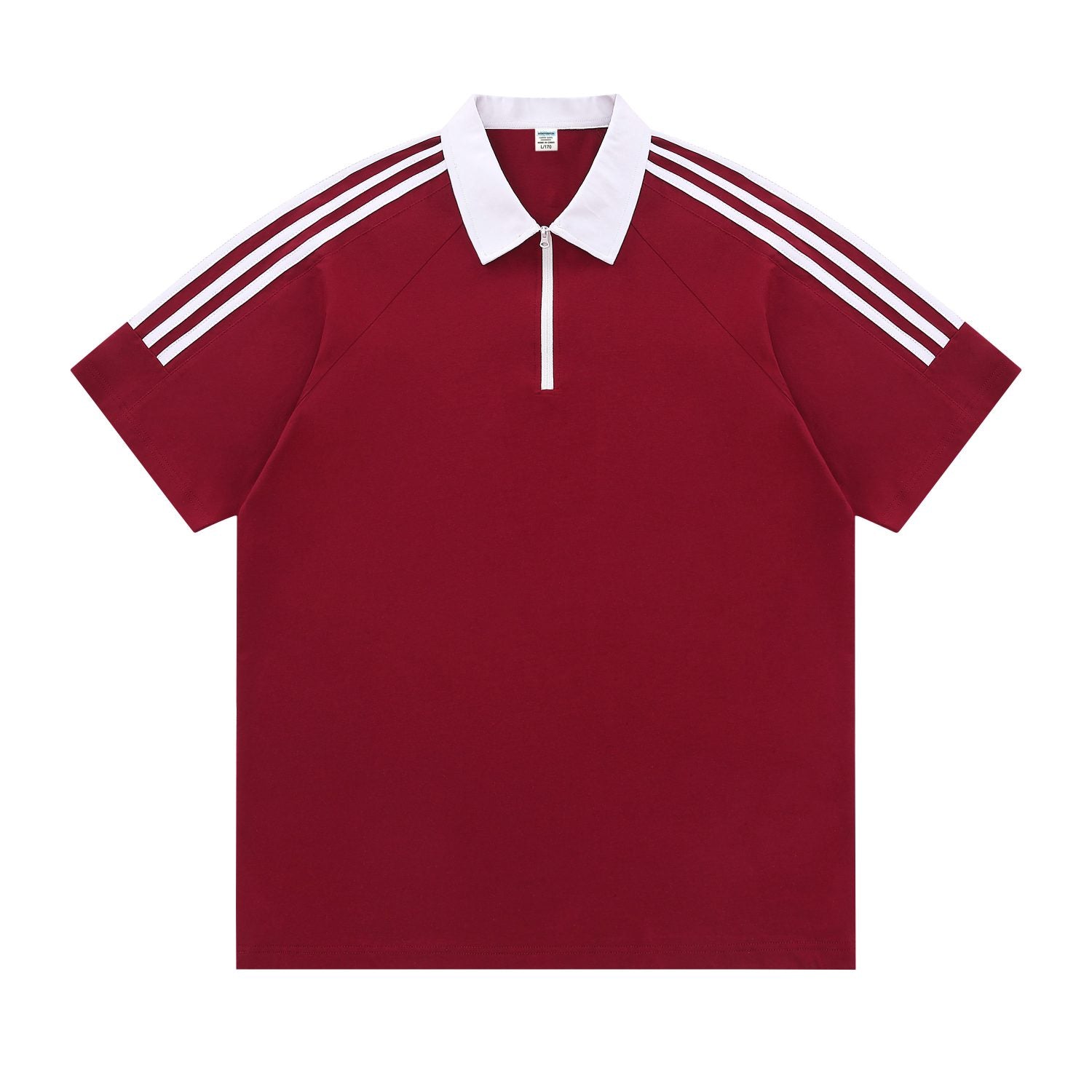Custom Quarter-Zip Polo Shirt | 100% Cotton 3-Stripe Team Apparel