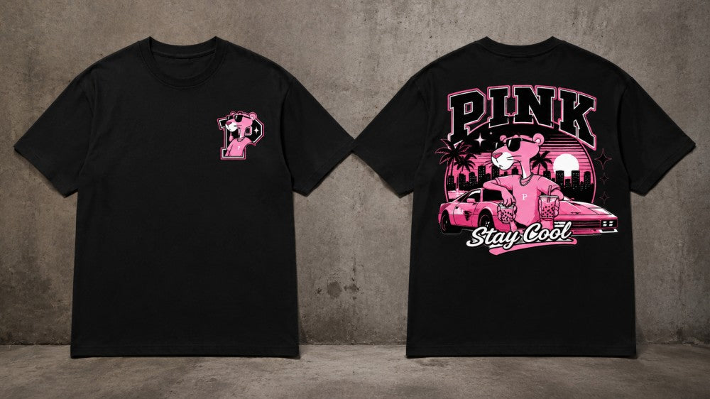 Pink Panther Stay Cool Synthwave Graphic Hoodies and T-Shirts