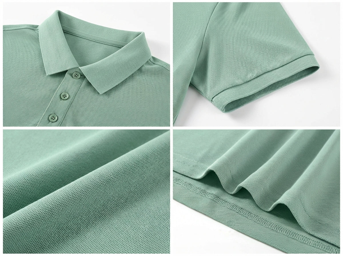 Custom 100% Cotton Long Sleeve Polo | Soft 280gsm Heavyweight Uniforms