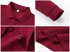 Premium Custom Long Sleeve Polo - Mercerized Cotton Pique Uniforms