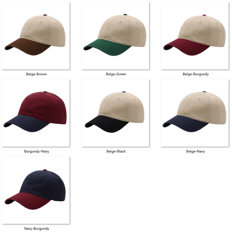 Custom 100% Cotton 6-Panel Dad Hat | Adjustable Team & Brand Apparel Color Sheet