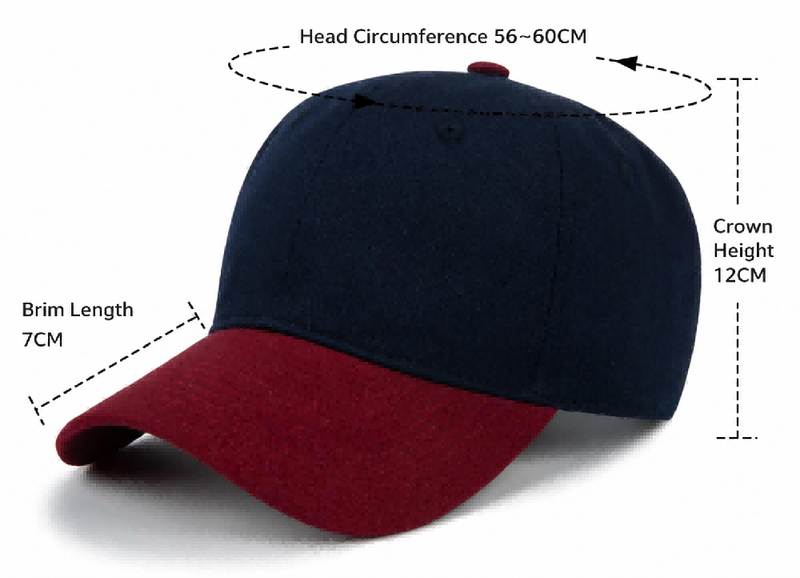 Custom 100% Cotton 6-Panel Dad Hat | Adjustable Team & Brand Apparel Size Chart