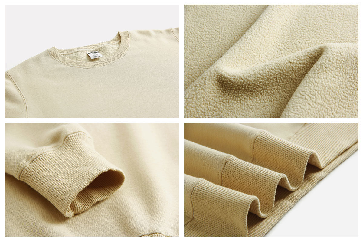 Heavy Weight Winter Pullover Crewnecks Sweatshirts with Velvet