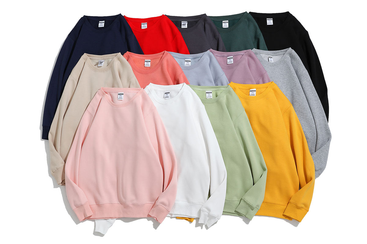Heavy Weight Winter Pullover Crewnecks Sweatshirts with Velvet