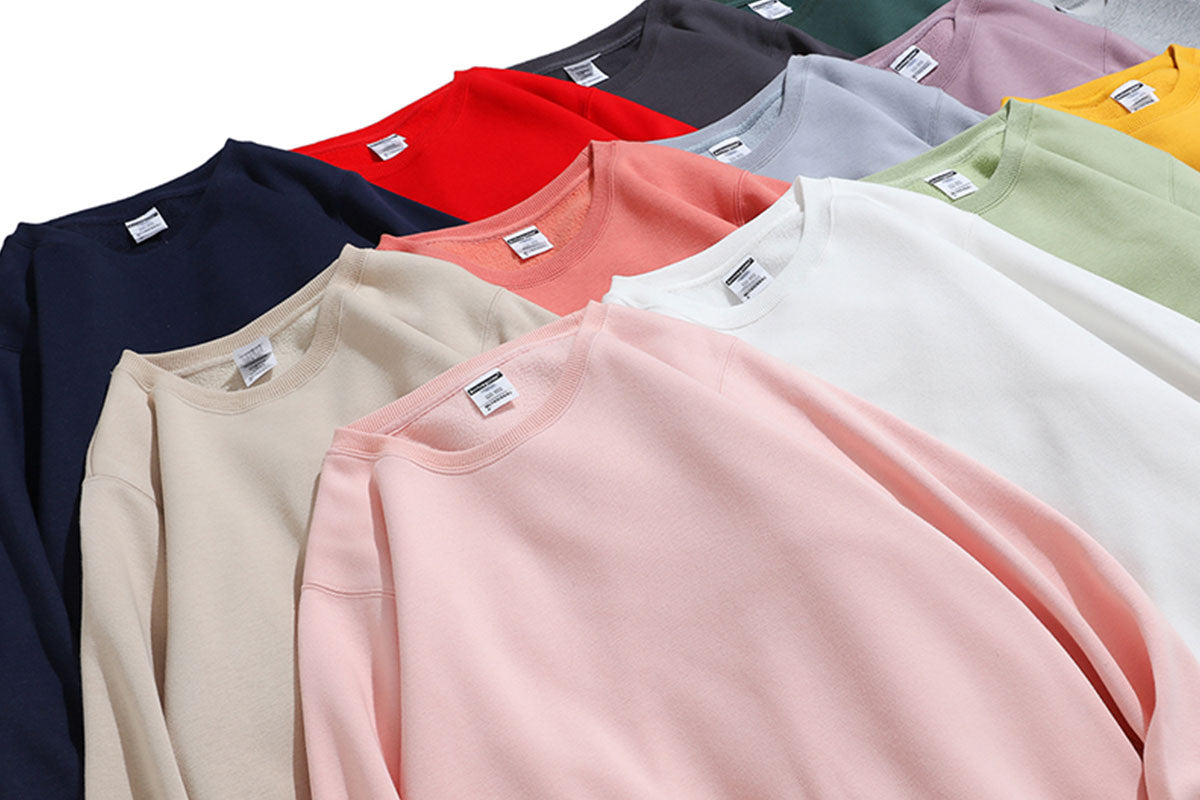 Heavy Weight Winter Pullover Crewnecks Sweatshirts with Velvet