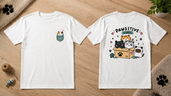 Pawsitive Vibes Kawaii Cat Graphic T-Shirts and Hoodies