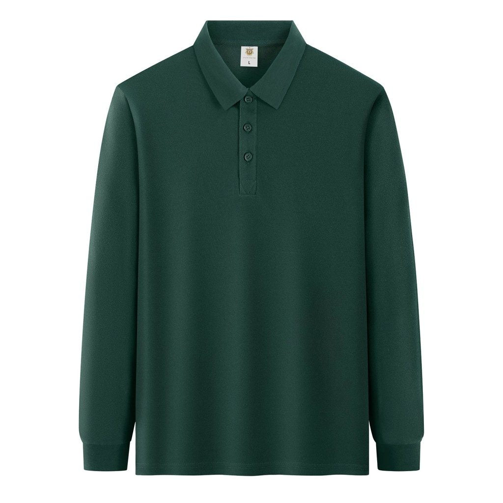 Custom 100% Cotton Long Sleeve Polo | Soft 280gsm Heavyweight Uniforms