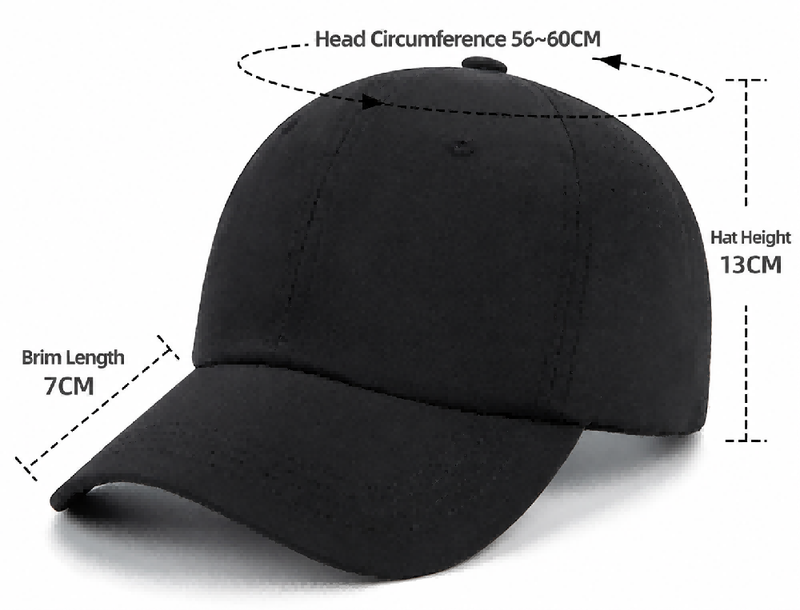 Gorra de gimnasio de malla de secado rápido personalizada | Gorra de equipo 100% poliéster Size Chart