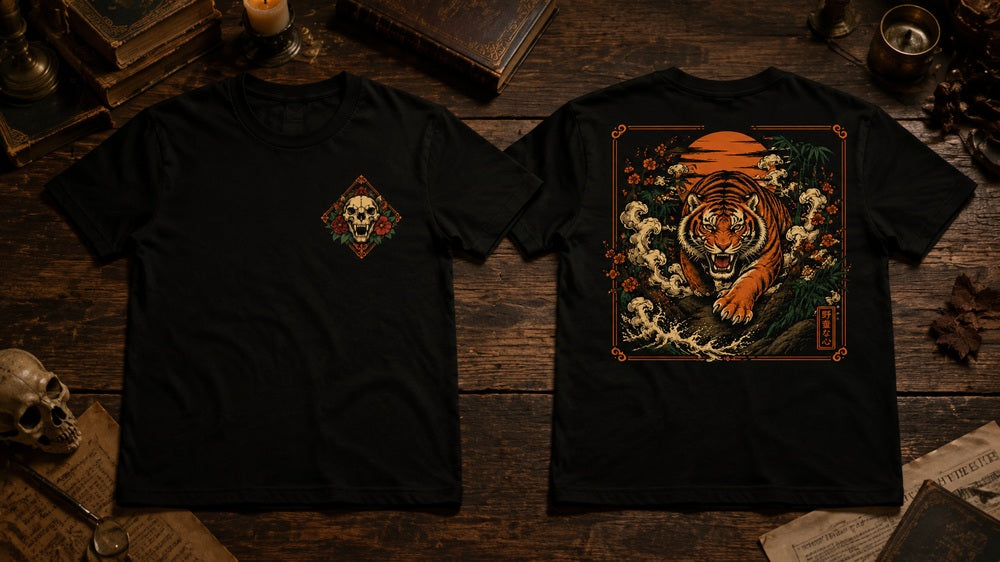 Raging Tiger Irezumi Graphic Apparel Collection (T-Shirts and Hoodies)