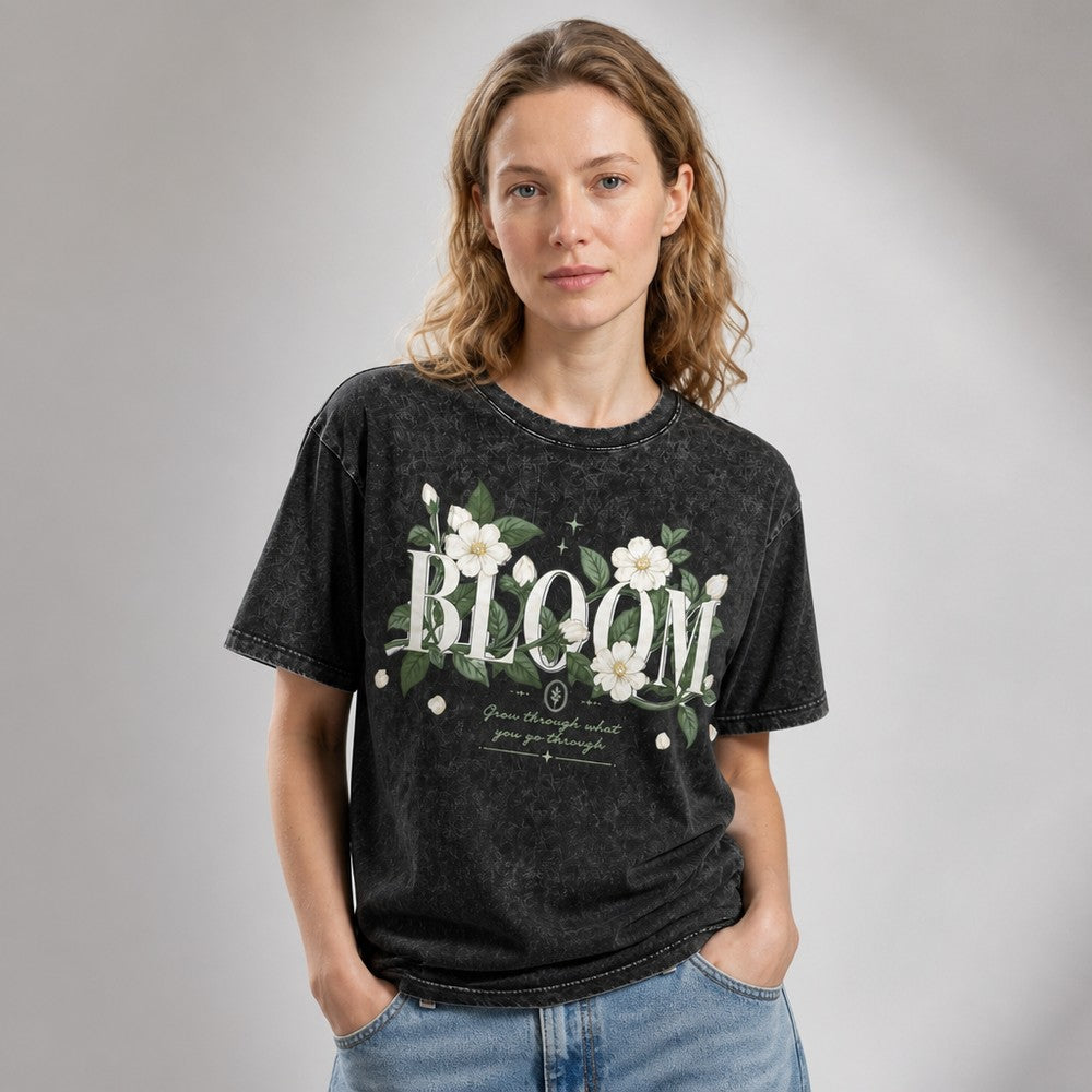 Bloom Floral Acid Wash Vintage Graphic Apparel Collection