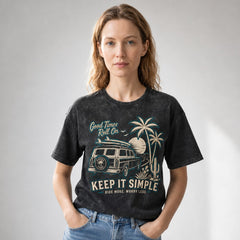 Keep It Simple Woody Wagon Surf Graphic Apparel Collection