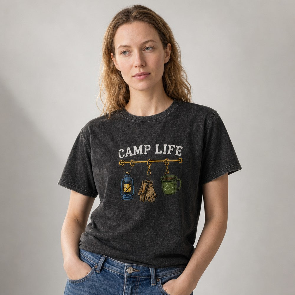 Camp Life Good Days Cold Nights Graphic Apparel Collection