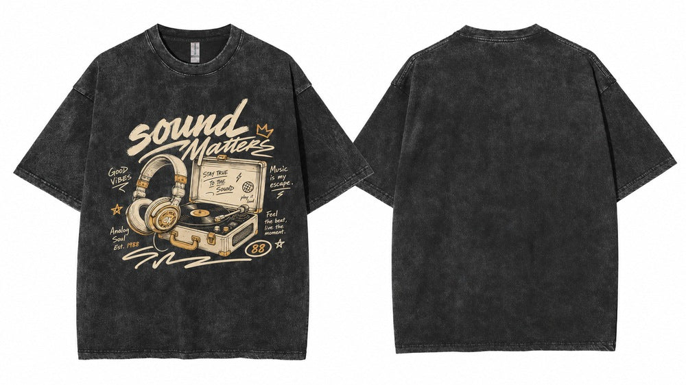 Sound Matters Vinyl Turntable Analog Soul Graphic Apparel Collection