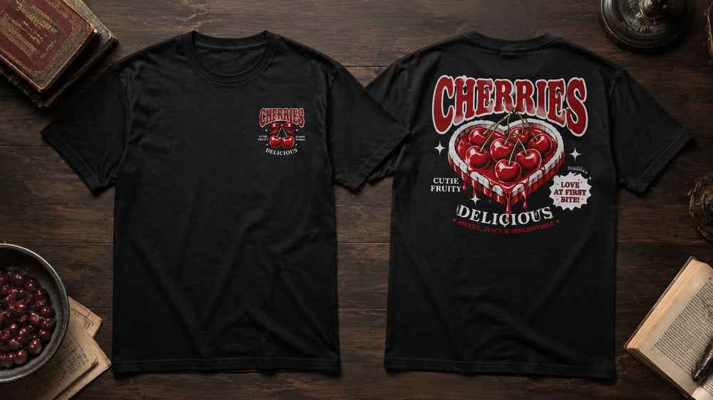 Cherries Sweet Juicy and Irresistible Vintage Graphic Apparel Collection (T-Shirts and Hoodies)