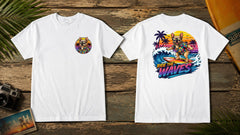 Retro Summer Bulldog Surf Graphic Apparel Collection (T-Shirts and Hoodies)