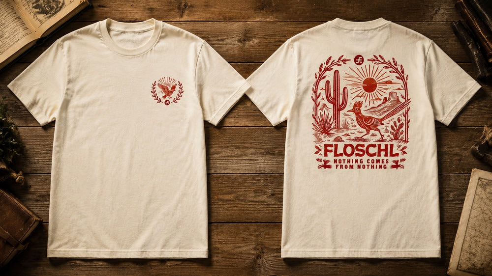 Roadrunner Desert Southwest Woodcut Graphic Apparel Collection (T-Shirts and Hoodies)