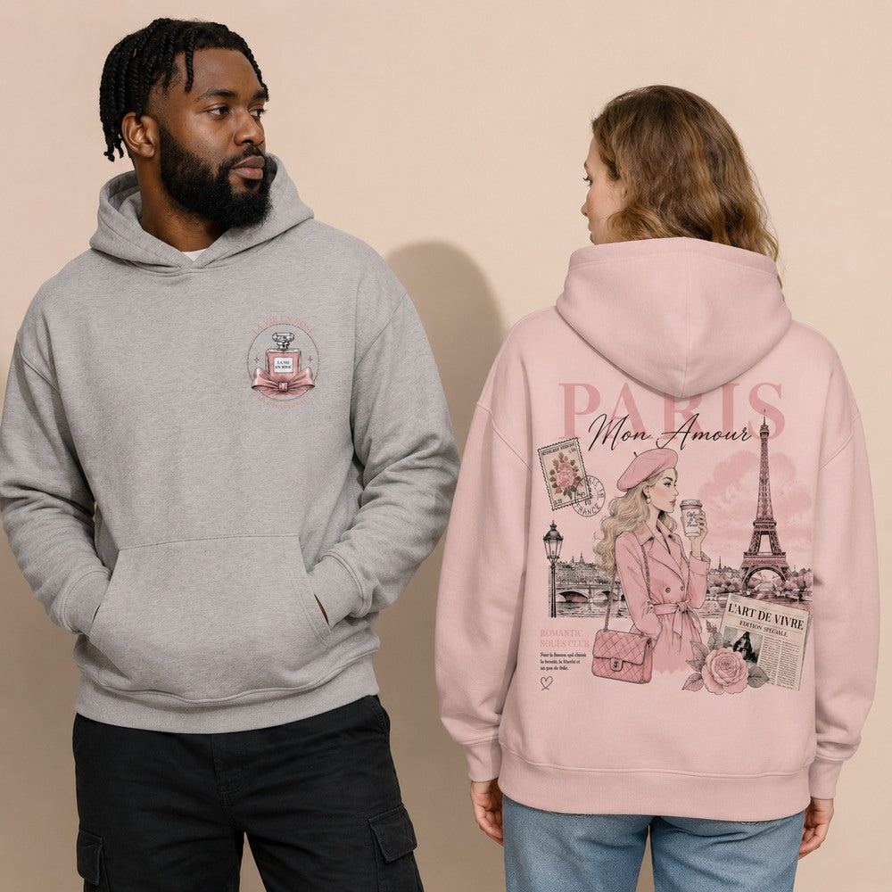 La Vie En Rose Parisian Romance Graphic Apparel Collection (T-Shirts and Hoodies)