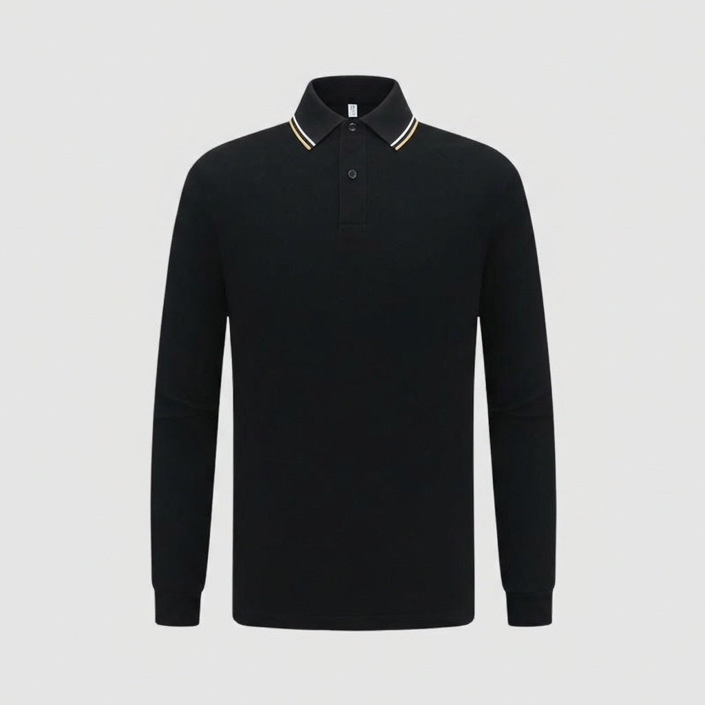 Premium Custom Long Sleeve Polo - Mercerized Cotton Pique Uniforms