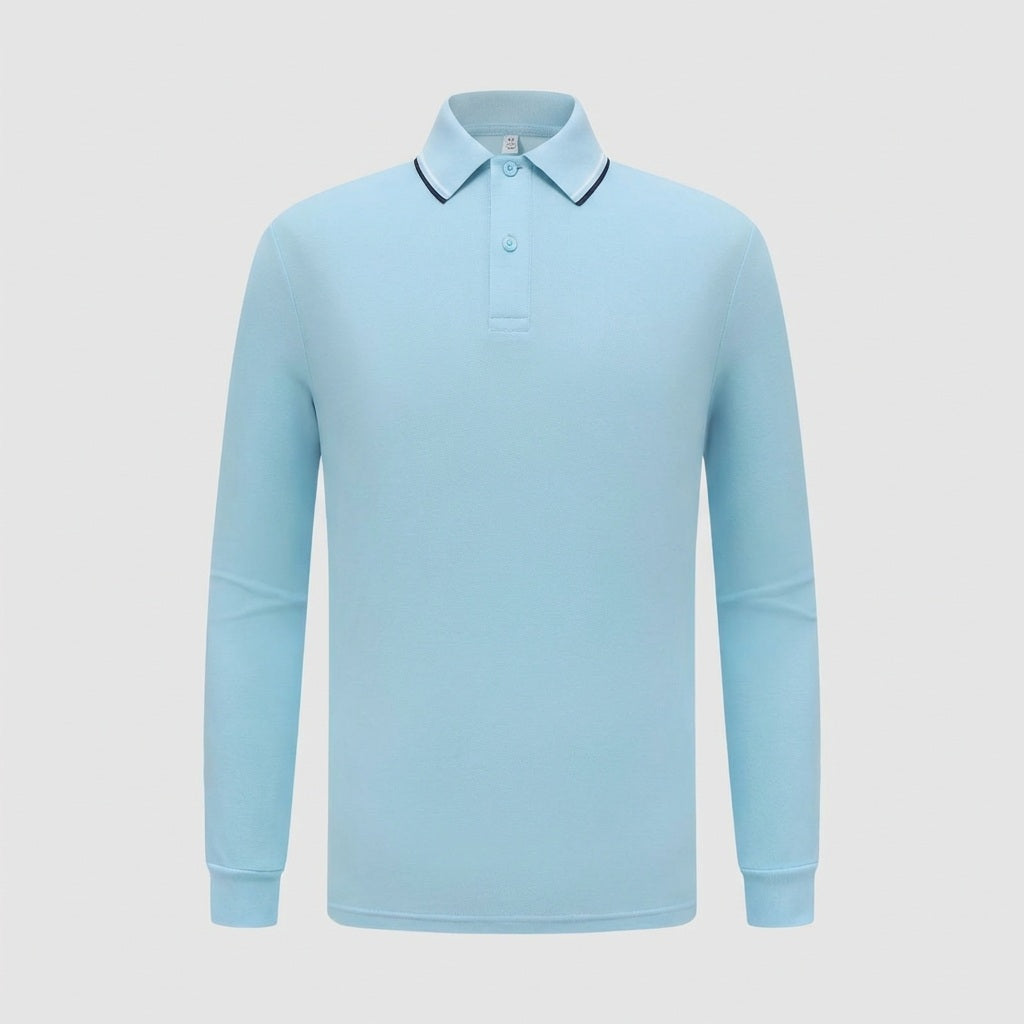Premium Custom Long Sleeve Polo - Mercerized Cotton Pique Uniforms