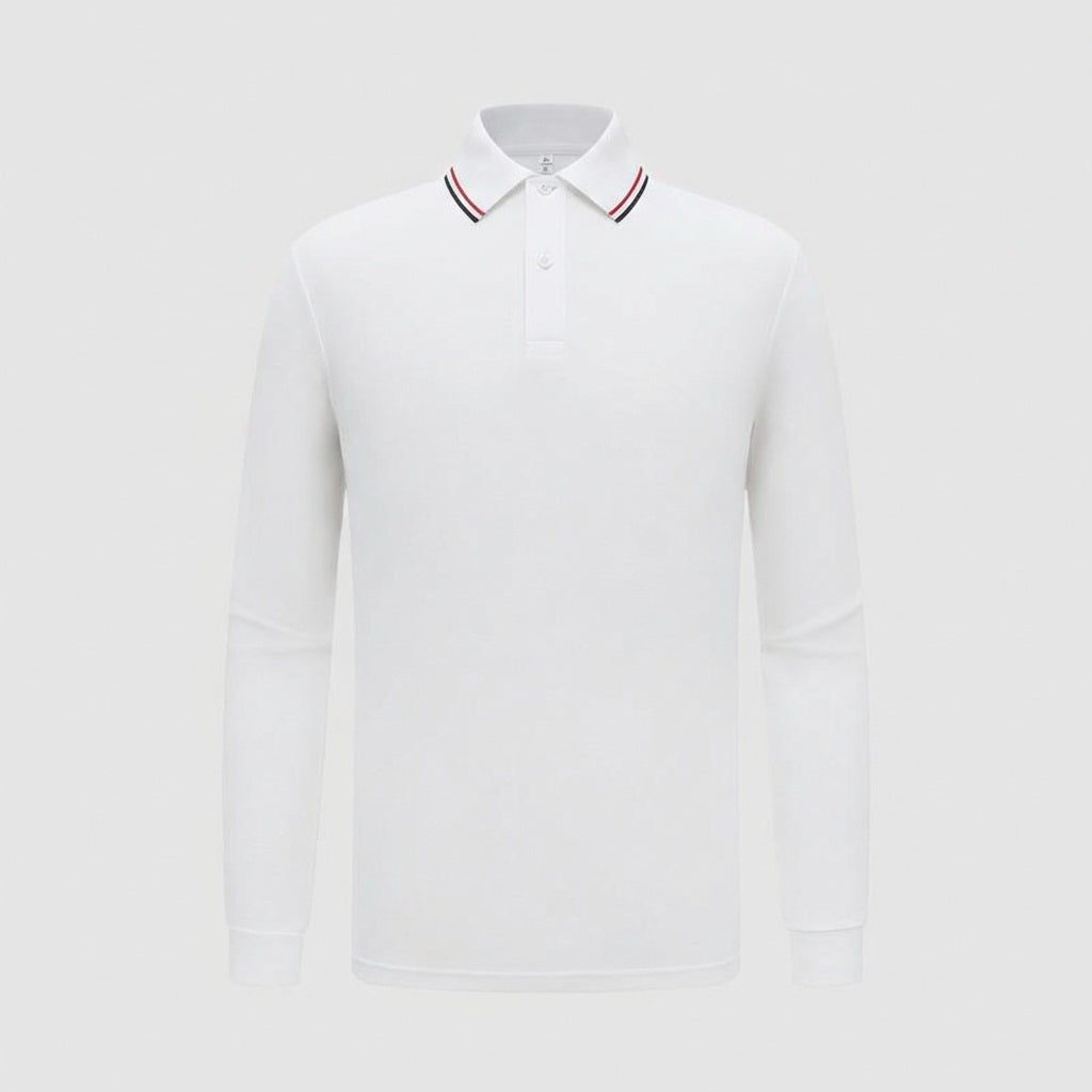 Premium Custom Long Sleeve Polo - Mercerized Cotton Pique Uniforms