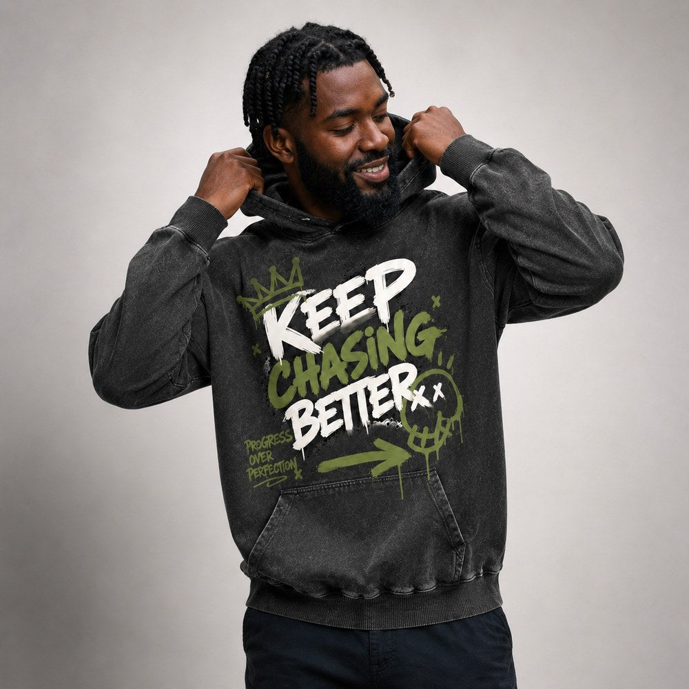 Keep Chasing Better Progress Graffiti Graphic Apparel Collection