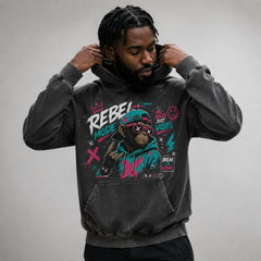Funky Monkey Rebel Mode Neon Streetwear Graphic Apparel Collection
