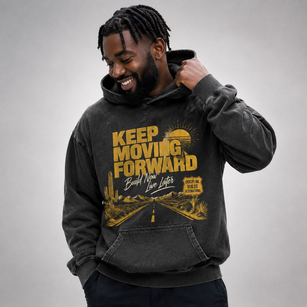 Keep Moving Forward Desert Road Discipline Graphic Apparel Collection