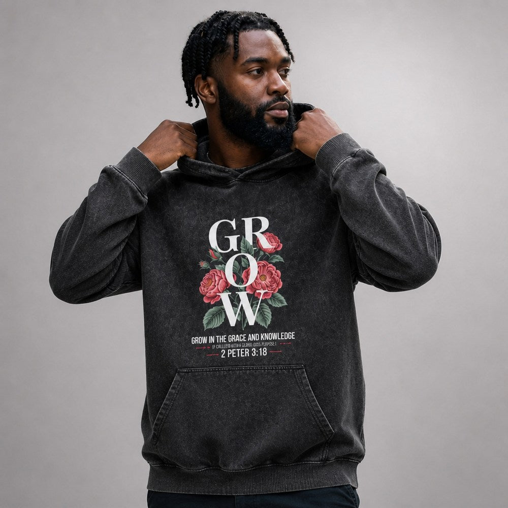Grow Grace Floral Christian Roses Graphic Apparel Collection