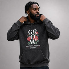 Grow Grace Floral Christian Roses Graphic Apparel Collection