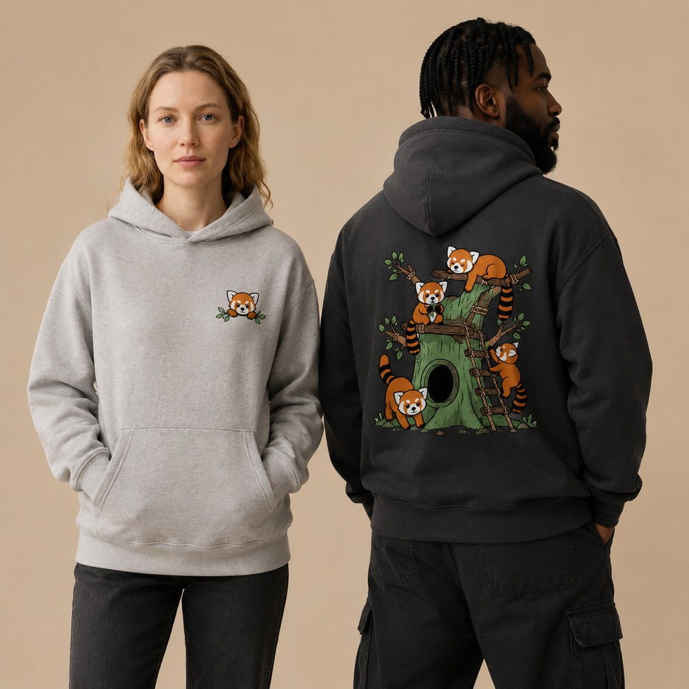 Pocket Red Pandas Woodland Adventure Graphic Apparel Collection (T-Shirts and Hoodies)