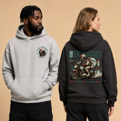 Skull Astronaut Vintage Motorcycle Cosmic Graphic Apparel Collection