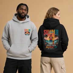 Summer Vibes Sunset Surf Anime Beach Graphic Apparel Collection