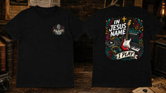 In Jesus Name I Play Worship Graphic Apparel Collection