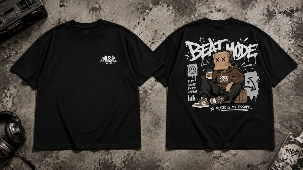 Beat Mode Music Lover Streetwear Graphic Apparel Collection (T-Shirts and Hoodies)
